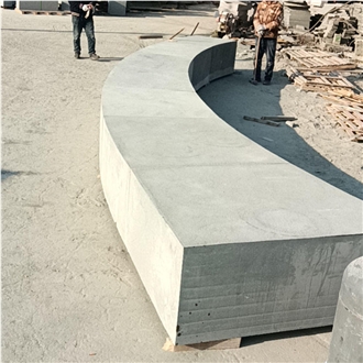 Granite Curved Shaped Garden Benches Landscaping Big Stone