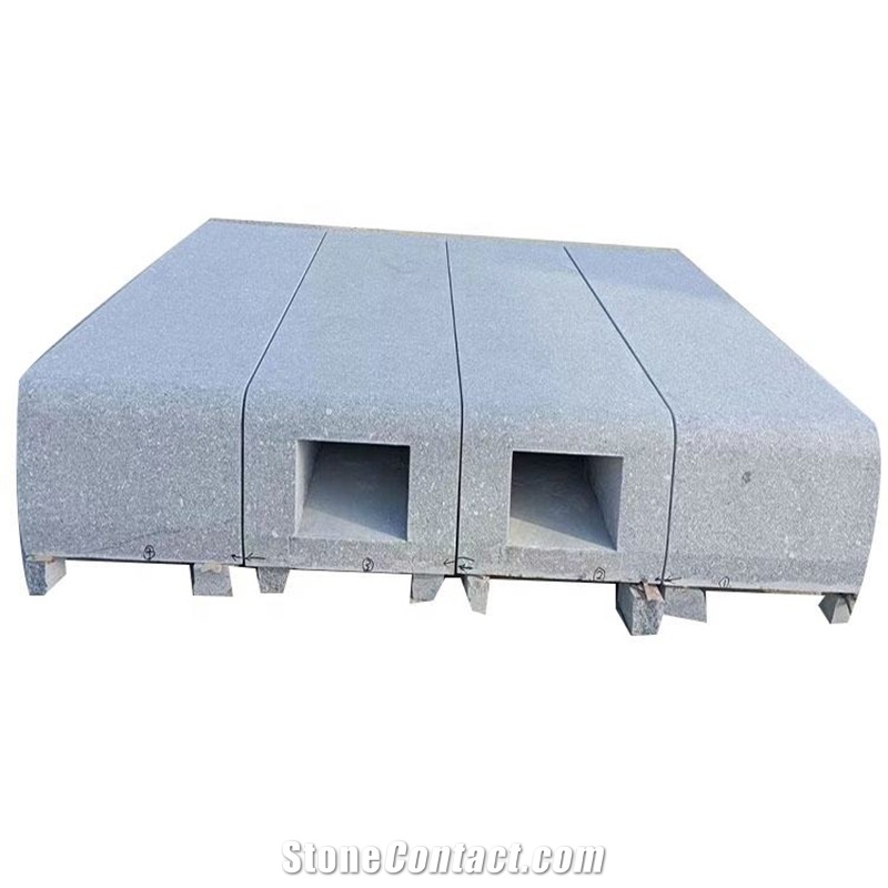 Grey Granite Landscaping Rainwater Drainage