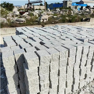 Grey Granite Split Face Cube Stone, Cobble Stone, Walkway Paving Stone