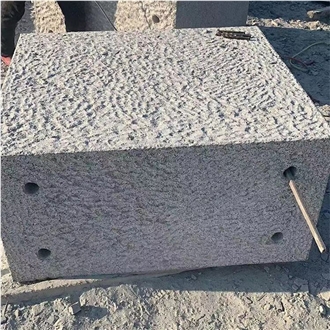 Handcrafted Outdoor Curving Grey Granite Park Bench Stone
