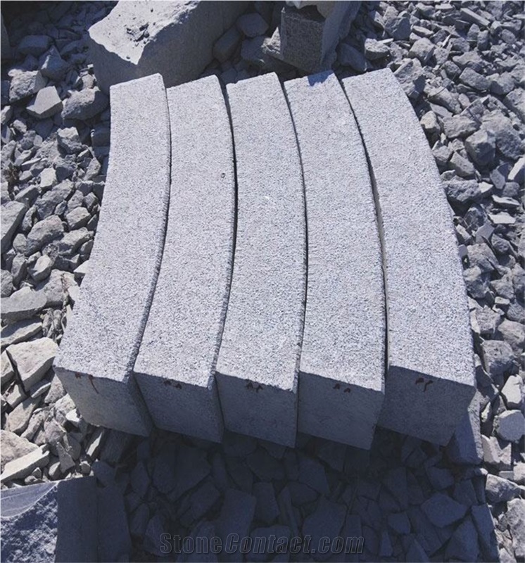 Hot Sale Customized Sizes Natural Chamfer Curved Kerbstone