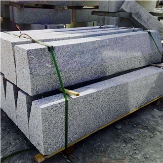 Light Grey Granite Road Paving Kerbstone For Landscaping