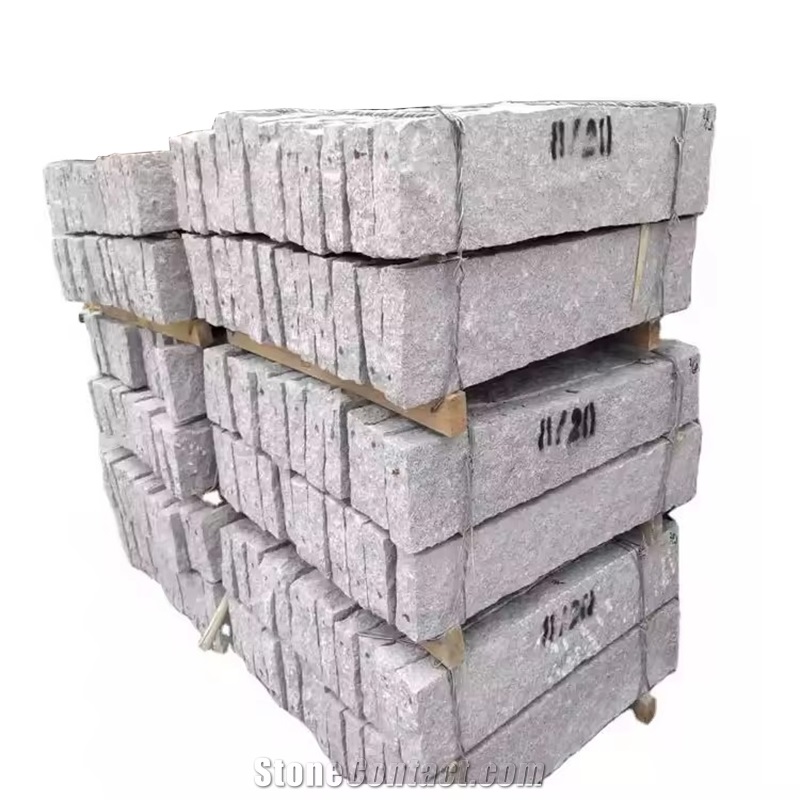Low Price Customized Granite Rough Split Flamed Curbstone