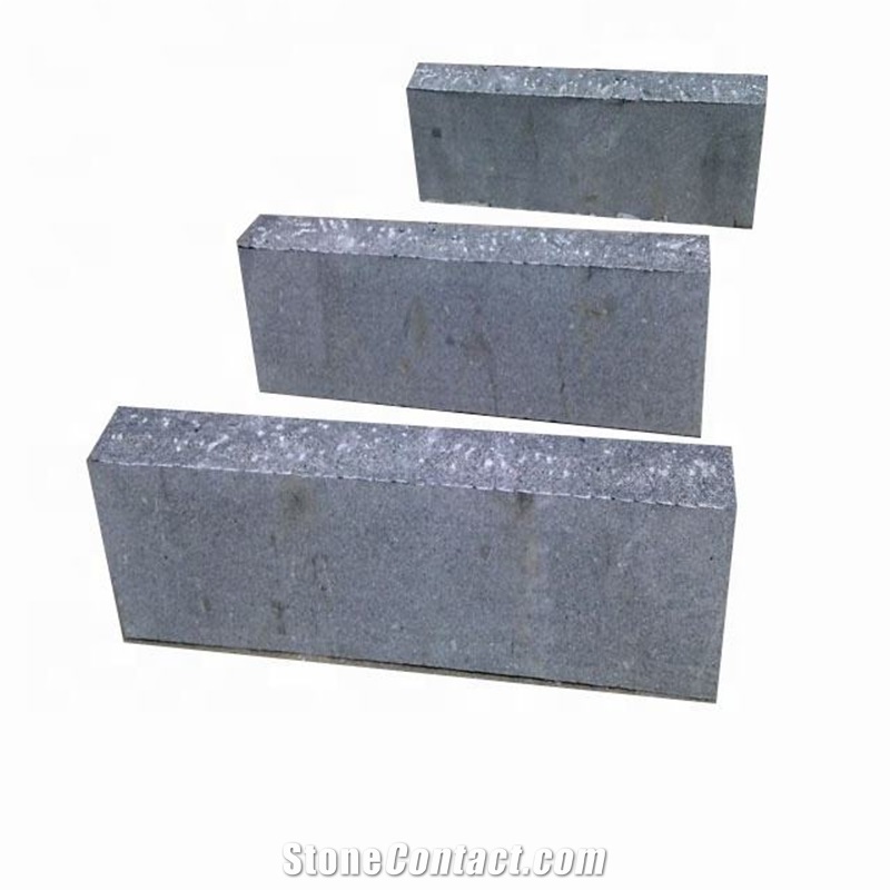 Medium Grey G602 Granite Stone Steps With One Edge Split