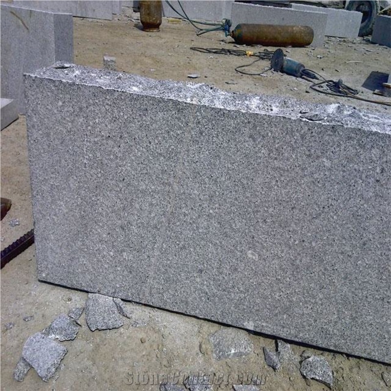 Medium Grey G602 Granite Stone Steps With One Edge Split