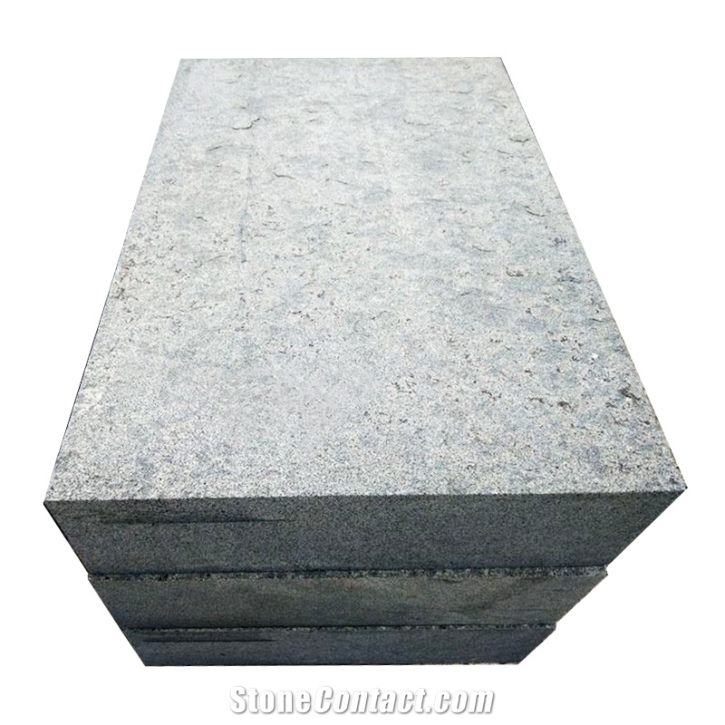 Natural Mongolia Black G370 Granite Pavers, Cubes