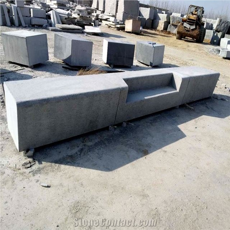Natural Outdoor Grey Granite Stone Garden Bench Furniture