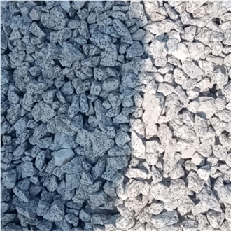 Natural Stone Washed Aggregates In Planting For Driveway