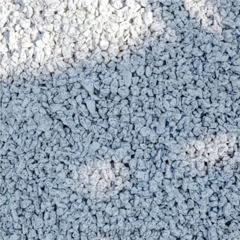 Natural Stone Washed Aggregates In Planting For Driveway