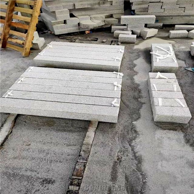 New Design Natural Light Grey Flamed Granite Stone Palisade
