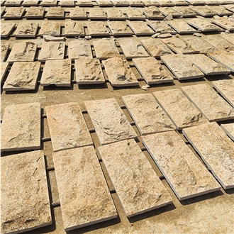 Sand Yellow Mushroom Stone Cladding For Exterior Wall Sand Yellow Mushroom Stone Cladding For Exterior Wall