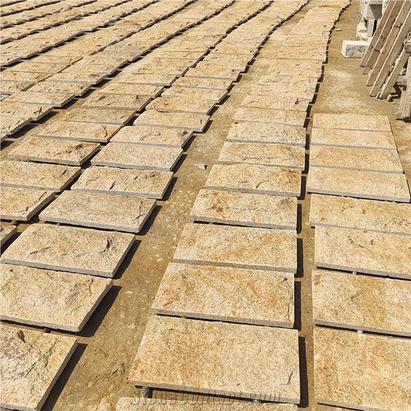 Sand Yellow Mushroom Stone Cladding For Exterior Wall