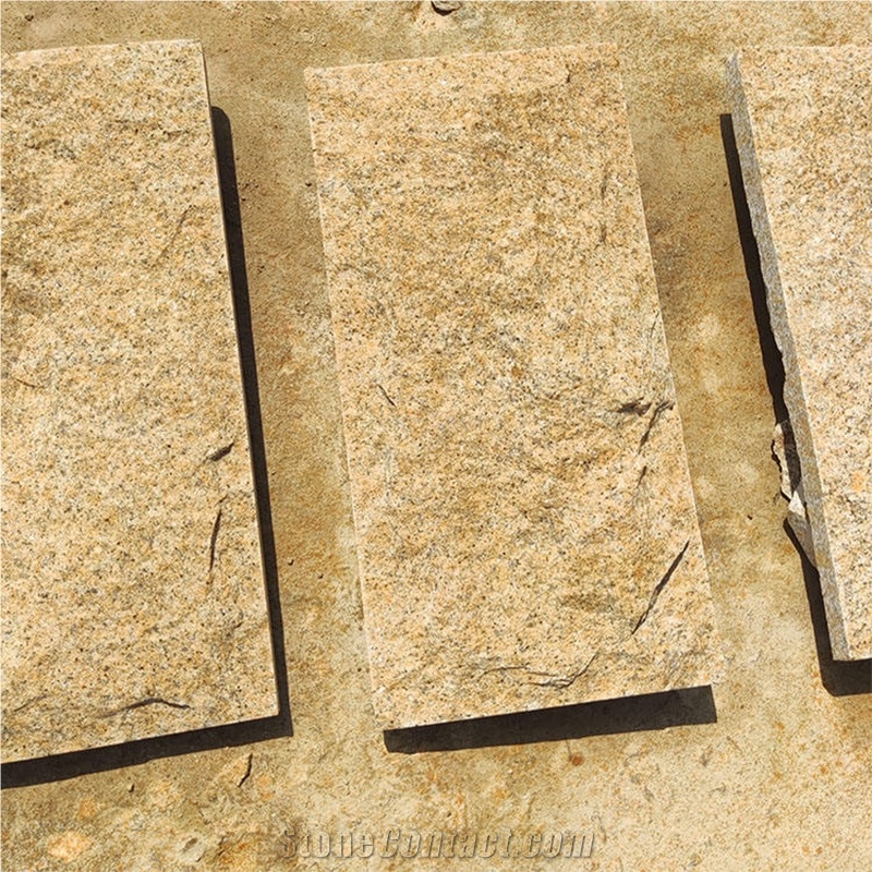 Sand Yellow Mushroom Stone Cladding For Exterior Wall