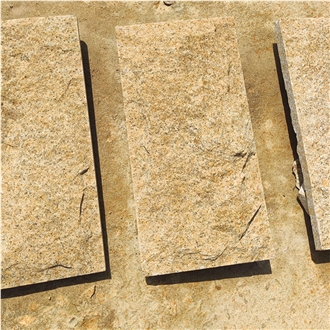 Sand Yellow Mushroom Stone Cladding For Exterior Wall