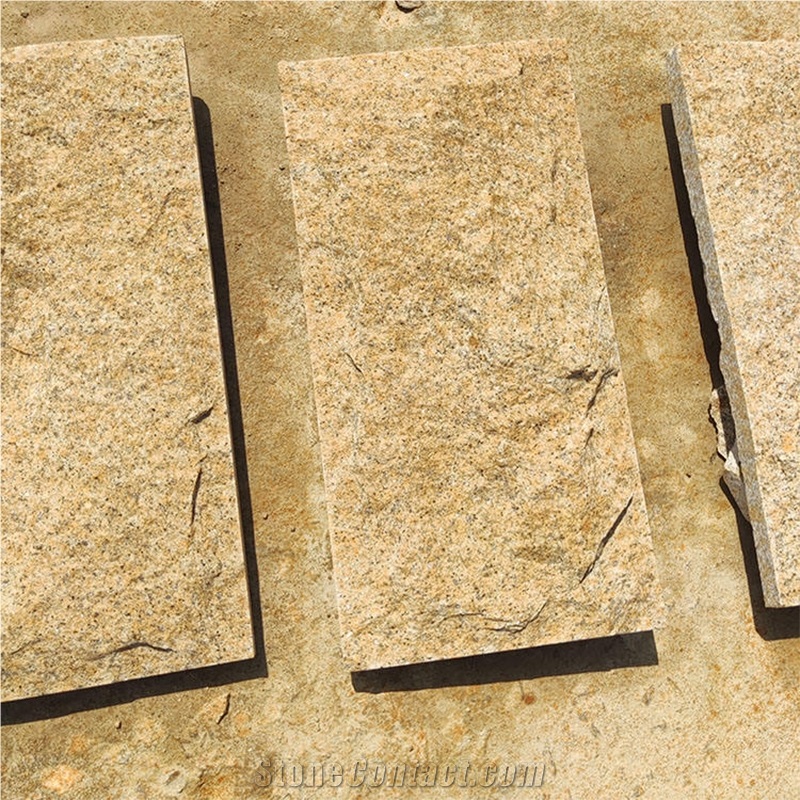 Sand Yellow Mushroom Stone Cladding For Exterior Wall