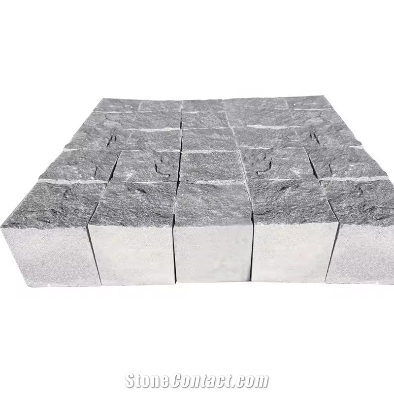 Wholesale Dark Grey G654 Granite Split Surface Cobblestone