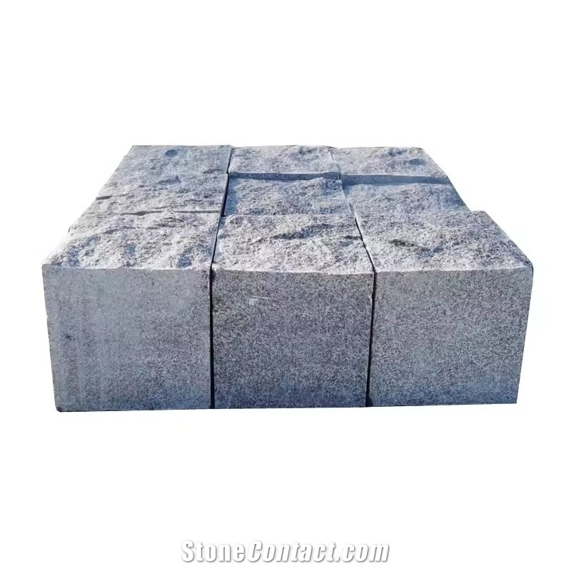 Wholesale Dark Grey G654 Granite Split Surface Cobblestone