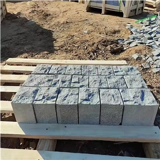 Wholesale Dark Grey G654 Granite Split Surface Cobblestone