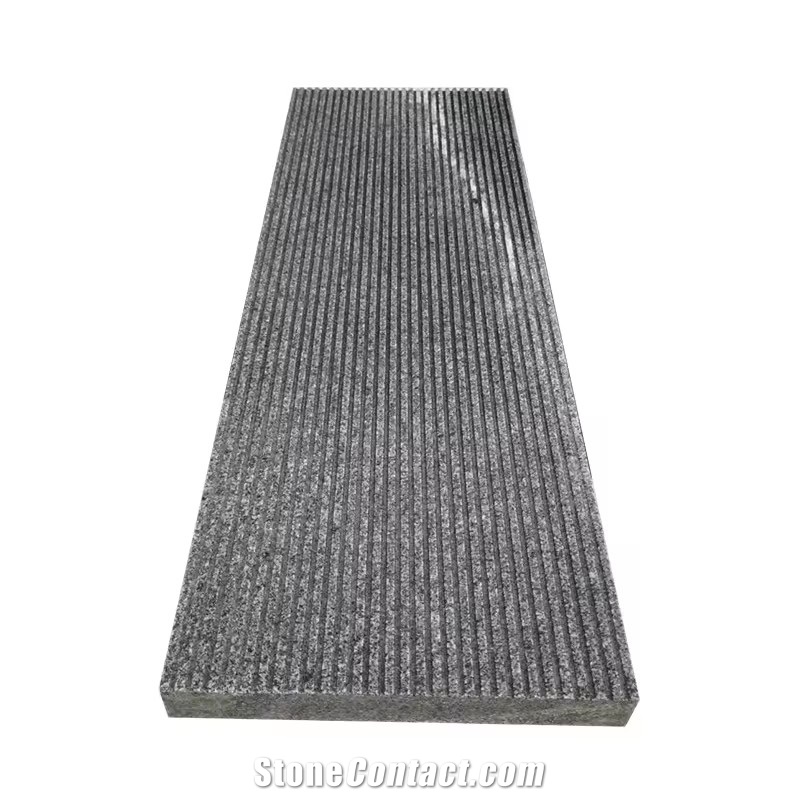 Wholesale Dark Grey Granite G654 Grooved  Pavement Setts