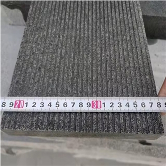 Wholesale Dark Grey Granite G654 Grooved  Pavement Setts