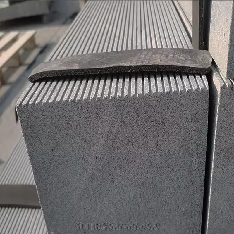 Wholesale Dark Grey Granite G654 Grooved  Pavement Setts