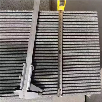 Wholesale Dark Grey Granite G654 Grooved  Pavement Setts