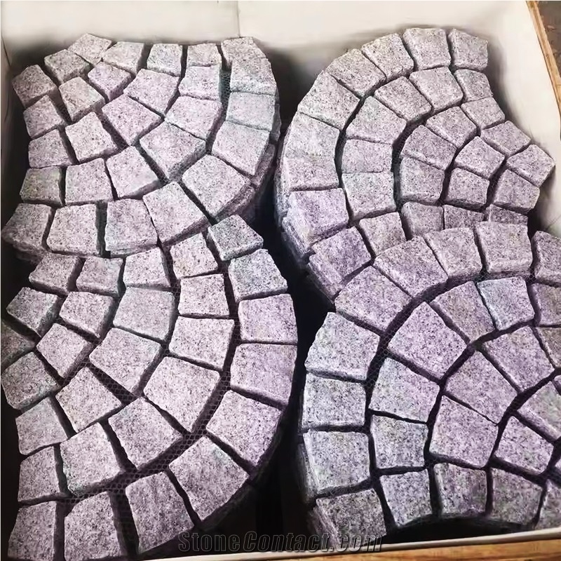 Wholesale Mesh Fan Shape Cobblestone Pavers For Sidewalk