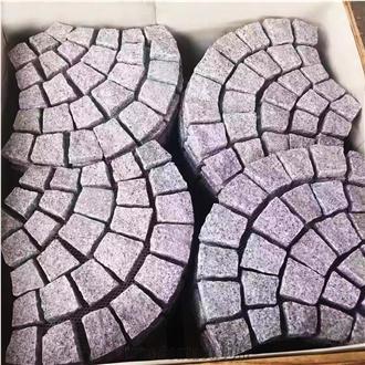 Wholesale Mesh Fan Shape Cobblestone Pavers For Sidewalk