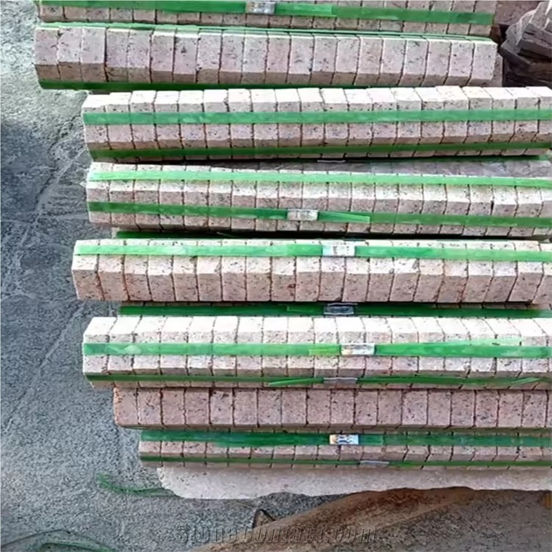 Wholesale Pot Garden Octagonal Paver Red Granite Cobblestone