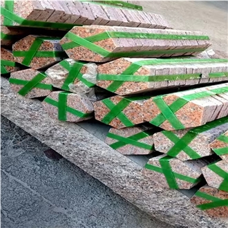 Wholesale Pot Garden Octagonal Paver Red Granite Cobblestone