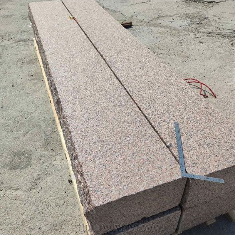 Wholesale Red Granite G386-8 Flamed Rough Edge Stone Steps