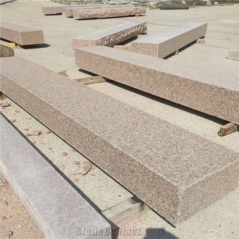 Wholesale Red Granite G386-8 Flamed Rough Edge Stone Steps