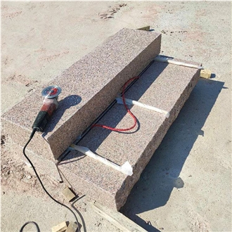 Wholesale Red Granite G386-8 Flamed Rough Edge Stone Steps