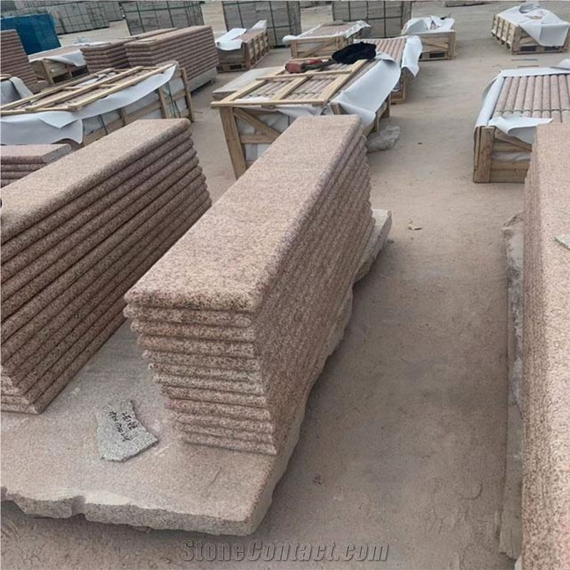 Yellow Granite Bullnose Edges Swimming Pool Coping Pavers
