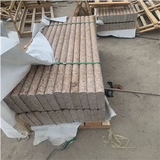 Yellow Granite Bullnose Edges Swimming Pool Coping Pavers