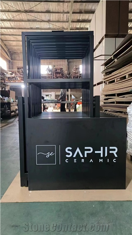 Big Slab Sliding Display,Porcelain Tile Slab Stand