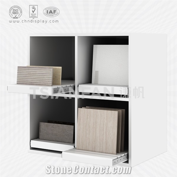 Culture Stone Sample Display Cabinet, Timber Showroom Stand
