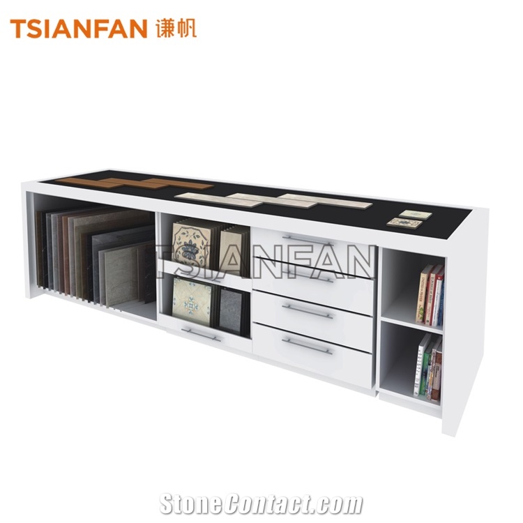 Culture Stone Sample Display Cabinet, Timber Showroom Stand