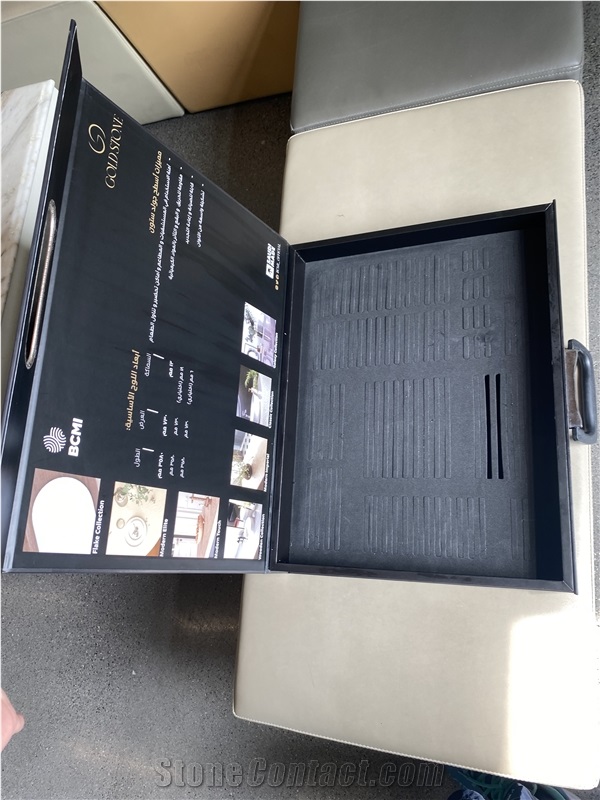 Quartz Stone Sample Box, Sample Suitcase, Glass Sample Case