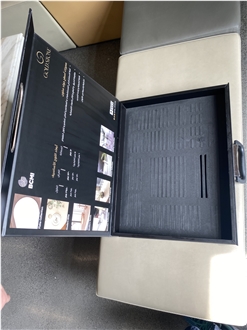 Quartz Stone Sample Box, Sample Suitcase, Glass Sample Case