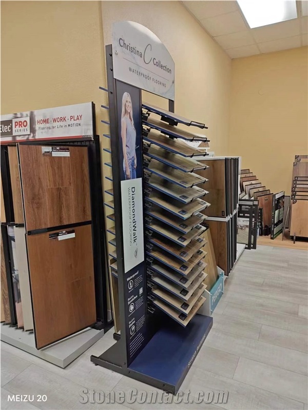 Wood Waterfall Floor Stand Rack Stand Shelf