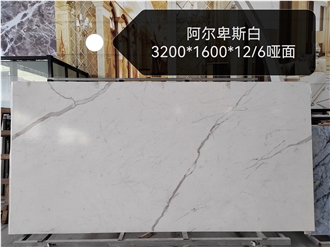 Alpine White Sintered Stone Slabs For Project