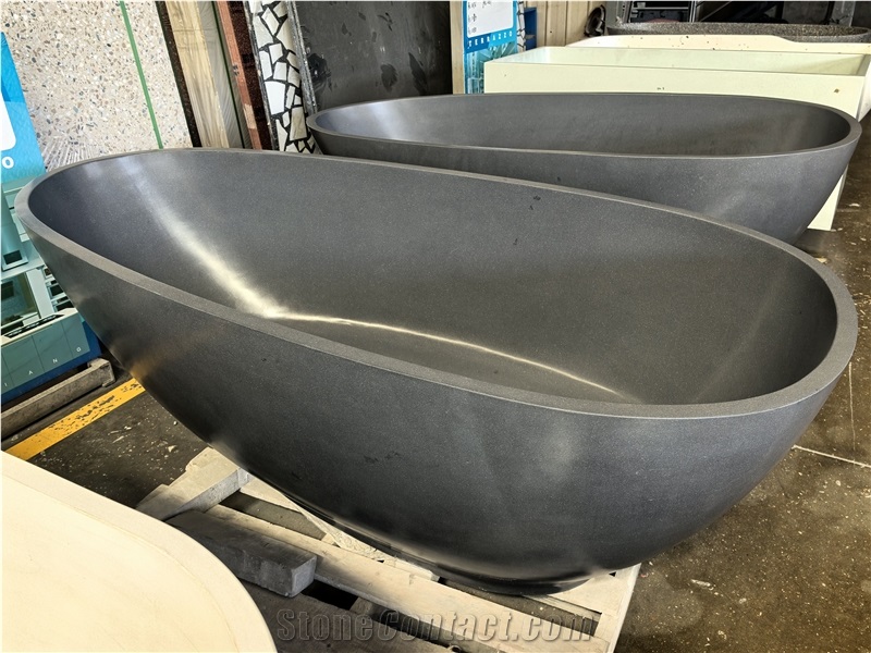 High Quality Terrazzo Bathroom Oval Bathtub