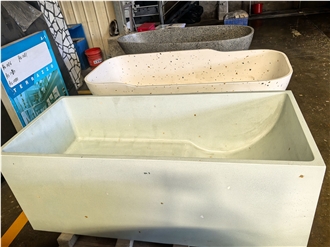 High Quality Terrazzo Bathroom Oval Bathtub
