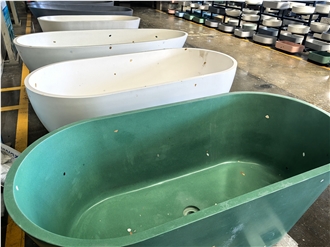 High Quality Terrazzo Bathroom Oval Bathtub