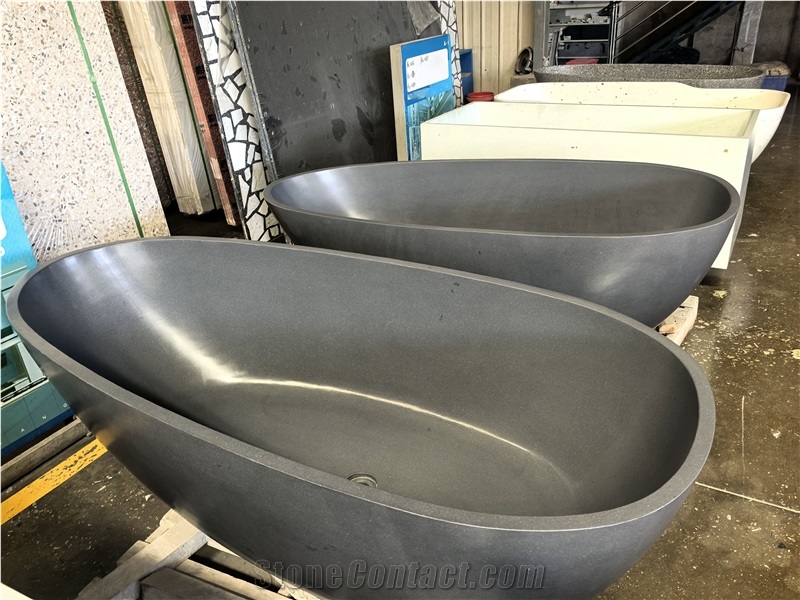 High Quality Terrazzo Bathroom Oval Bathtub
