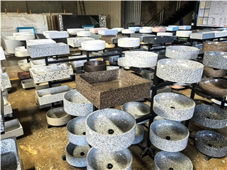 Round And Rectangle Terrazzo Wash Basins