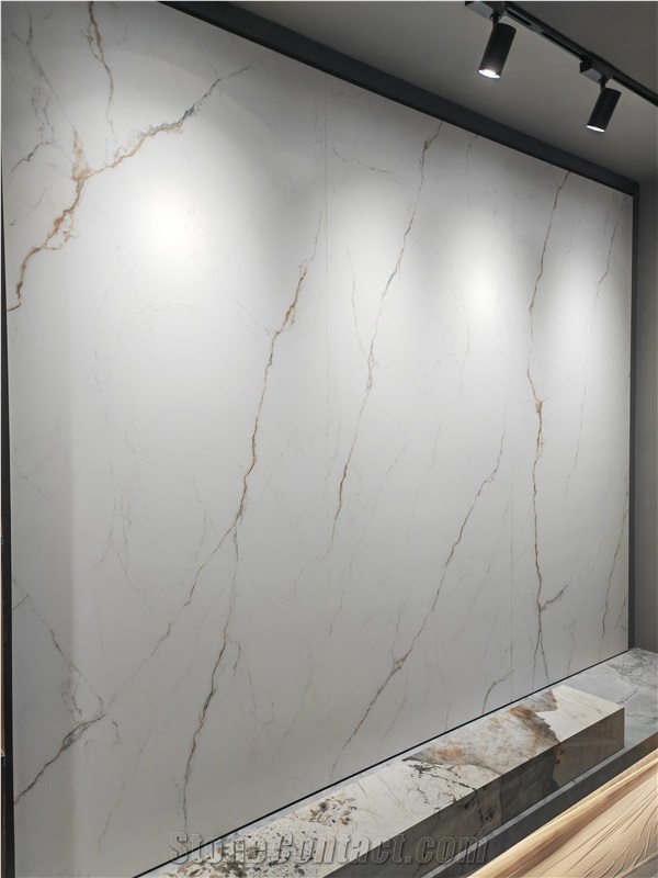 Tianshan White Artificial Sintered Stone Slabs
