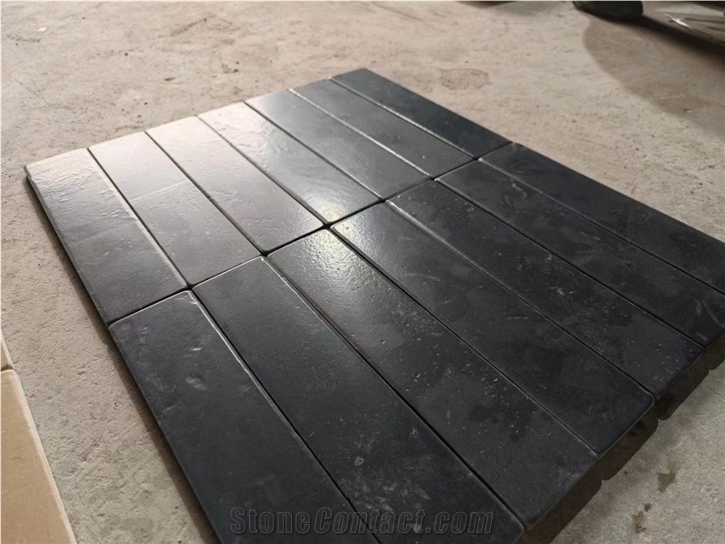 High Quality Polished Black Limestone Tiles