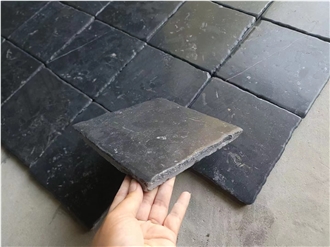 High Quality Polished Black Limestone Tiles